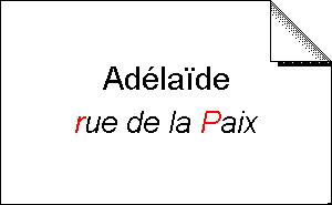 Adélaïde rue de Paix
