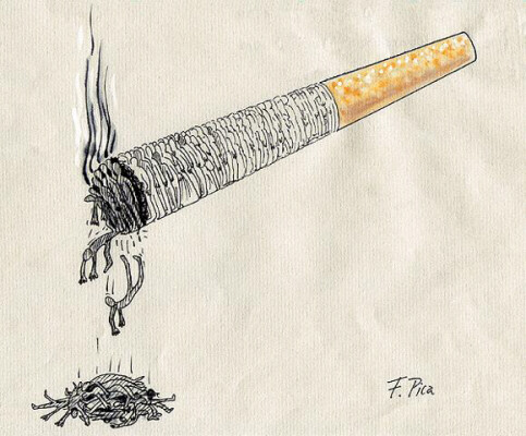 Cendre de cigarette