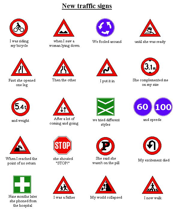 New traffic signs