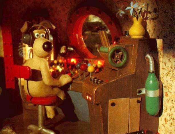 Gromit in the spaceship