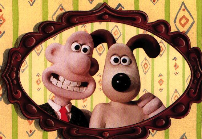 Wallace & Gromit in a mirror