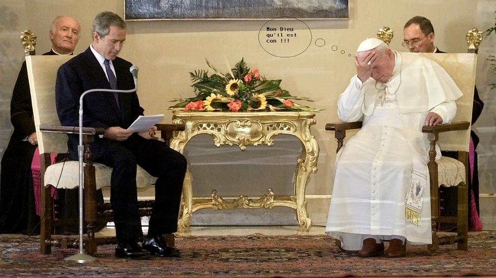 Le pape et Bush